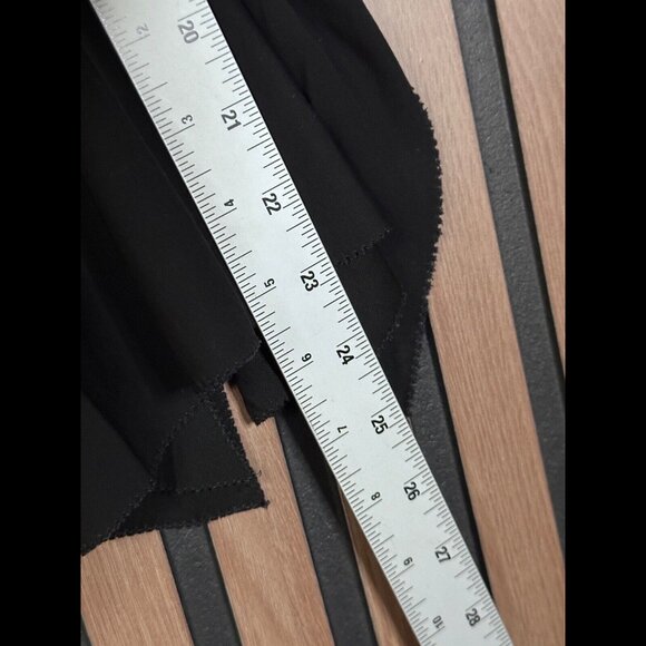 Amanda Wakeley Jacket US 8 Black Hook & Eye Wool 100% Silk Frayed Flare Sleeve - Picture 4 of 7